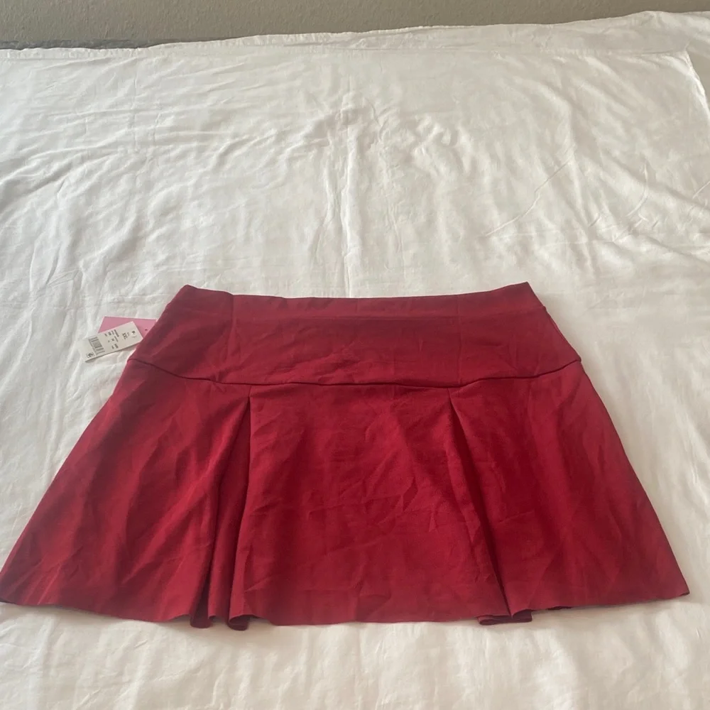 Zoe + Liv Burgundy Mini Skirt - Picture 3 of 6